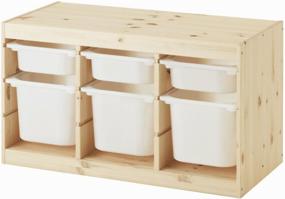 img 1 attached to 🗄️ IKEA Trofast Rack with 3 Large and 3 Small Containers, Horizontal Design - TROFAST 93*44*52