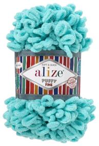 img 3 attached to Alize Puffy Fine yarn, 100 g, 14.5 m, 1 pc. 263 turquoise