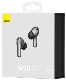img 1 attached to Baseus Simu S2 wireless headphones, gray