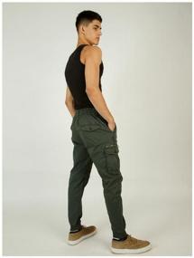 img 1 attached to Modniki Trousers, cargo pants, joggers for men - khaki M-48