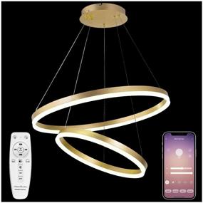 img 4 attached to LED chandelier Natali Kovaltseva LED LAMPS 81299, 140 W, fixture color: gold, shade color: white