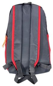 img 4 attached to Durable, waterproof sports backpack, unisex, nylon fabric, 40x21x13 cm, red-grey