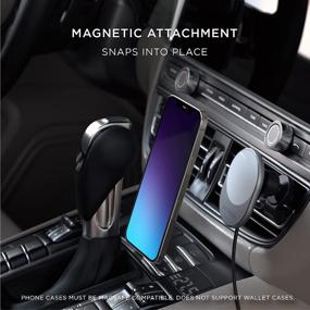 img 4 attached to Satechi Автодержатель с беспроводным ЗУ Satechi Magnetic Wireless Car Charger Space Gray для iPhone c системой MagSafe ST-MCMWCM