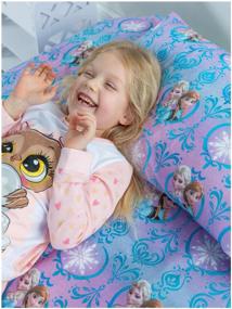 img 2 attached to Bed linen Fidget Frozen Sisters and Olaf, poplin, 1.5-bed, blue / white