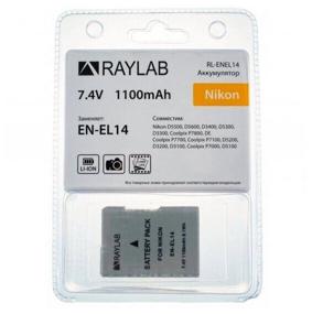 img 1 attached to Battery Raylab RL-ENEL14 1100mAh (for Nikon D3200, D3300, D3400, D5100, D5300, D5500)