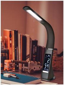 img 4 attached to Lamp touch flexible desk Lamp office LED with anti-reflective coating Business Desk Lamp (black)
