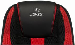 img 4 attached to Computer chair Zombie 9 gaming, upholstery: imitation leather/textile, color: black/red