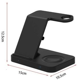 img 2 attached to Wireless charging station 5 in 1 iForce 1010 (iPhone Apple Watch usb AirPods iPhone Samsung Galaxy Watch(Gear)), black