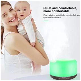 img 2 attached to Ultrasonic Air Humidifier Portable Desktop Humidifier with Light for Room 500ml
