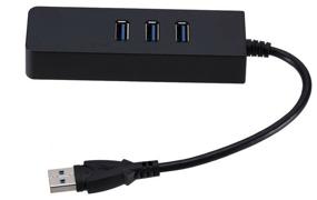 img 2 attached to 4-in-1 USB Hub/Hub Ethernet Network Adapter, 3 x USB 3.0 RJ45 LAN Adapter Internet 100Mbps