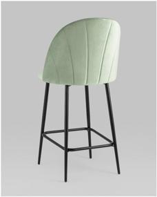 img 4 attached to Chair STOOL GROUP Logan, metal/velor, metal, color: pistachio