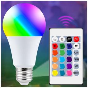 img 1 attached to LED bulb E27 RGB multi-colored with remote control