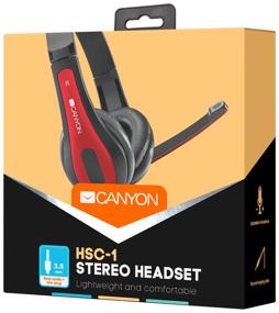 img 3 attached to Computer headset Canyon CNS-CHSC1, black/red