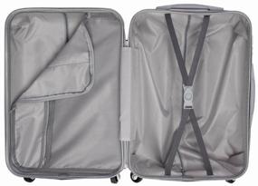 img 2 attached to TEVIN suitcase, polycarbonate, support legs on the side, 77 l