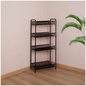 img 3 attached to Bookcase "Ladya 24", storage rack, 4 shelves, 44x25x96, black