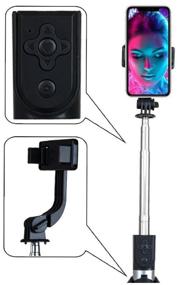 img 3 attached to Monopod - tripod NOBUS Z6 for smartphone 3 in 1, black / selfie stick, tripod for phone and detachable Bluetooth remote control / 39-164 cm / swivel mount