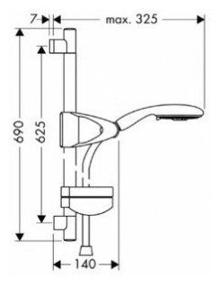 img 1 attached to Душевой набор Hansgrohe Raindance E 100 Air 3jet/Unica D 27883000, хром.