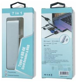 img 1 attached to USB-hub (adapter, adapter) Aluminum Type-C 7 in 1 (Gray) for MacBook 13