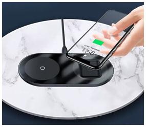 img 3 attached to Baseus Simple 2in1 Wireless Charger Pro Edition Wireless Charging Station, black