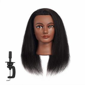 img 4 attached to Real Hair Mannequin Head For Styling, Training, And Cosmetology Practice - Hairginkgo 100% Human Hair Manikin Head With Clamp Stand For Dyeing, Cutting, And Braiding (2019B0214)