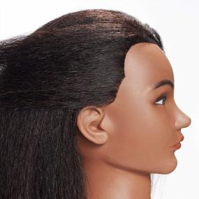 img 2 attached to Real Hair Mannequin Head For Styling, Training, And Cosmetology Practice - Hairginkgo 100% Human Hair Manikin Head With Clamp Stand For Dyeing, Cutting, And Braiding (2019B0214)