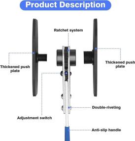 img 2 attached to JMMRRR 360° Brake Caliper Press Tool: Double Hangers, Ratchet Spreader, Blue – Premium Automotive Brake Repair & Installation Tool