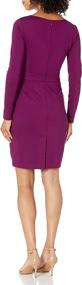 img 3 attached to 👗 Lark Ro Sleeve Paneled Burgundy Dresses: Elegant Women's Clothing for All Occasions