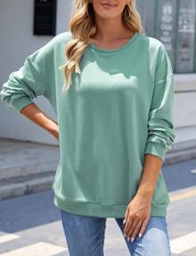 img 3 attached to Lecieldusoir Women'S Crew Neck Sweatshirts With Two Pockets Long Sleeve Pullover Casual Tops For Women
