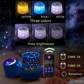 img 1 attached to Magical Star Night Lights for Kids: Remote Control Star Projector with LED Timer and 360 Degree Rotation, Perfect for Baby Bedrooms - Sky Galaxy Constellation Projection (Remote Flim-7 Set)