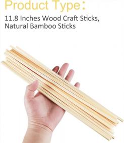 img 1 attached to 30PCS 11.8" Natural Bamboo Strips - Strong DIY Craft Sticks For Projects