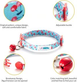 img 1 attached to 🐱 Adjustable Kitten Cat Collar with Removable Bell | Pet Safe Breakaway Free | 8.7"-13" | Includes Personalized Tags, airtag, Flea Collar, Bowtie, Charm | Perfect for Any Accessories | 2-Set