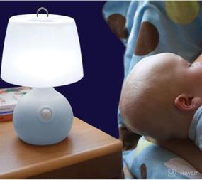 img 2 attached to 🌙 The Mighty Bright Motion-Sensor Light for Baby Nursery and Nighttime Safety - Blue | 90-Hour Battery Life | Motion Detection up to 15 Feet