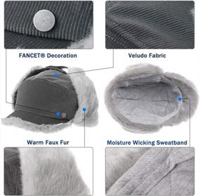 img 2 attached to Fancet Women'S Winter Wool Blend Earflap Trapper Hat With Faux Fur, Strapback And Baseball Cap Design For Dad And Ear Flaps