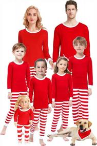 img 4 attached to Get Cozy This Holiday Season With Family Matching Cotton Christmas Pajamas