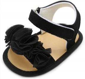 img 4 attached to COSANKIM Infant Baby Girls Summer Sandals - Soft Sole Flower Dress Shoes For Newborn Toddlers