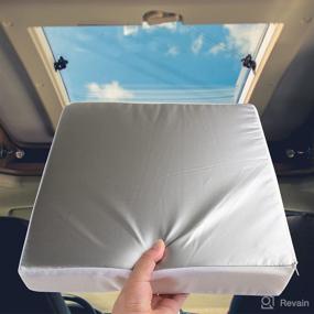 img 3 attached to 🏕️ Optimized 14x14 Inch 2-Pack: Waterproof RV Vent Insulator & Skylight Cover with Reflective Surface for Standard RV Vents