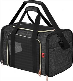 img 4 attached to Airline-Approved CaiDieNu Pet Carrier - Soft-Sided Foldable For Cats & Dogs Up To 22 Lbs