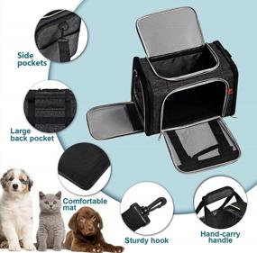 img 2 attached to Airline-Approved CaiDieNu Pet Carrier - Soft-Sided Foldable For Cats & Dogs Up To 22 Lbs