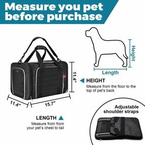 img 3 attached to Airline-Approved CaiDieNu Pet Carrier - Soft-Sided Foldable For Cats & Dogs Up To 22 Lbs