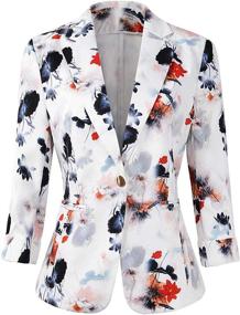 img 4 attached to 👩 1905 White XL Lightweight Boyfriend Women's Suiting & Blazers in Clothing