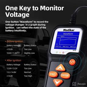 img 1 attached to Modikar BT705 Car Battery Tester 6V 12V Alternator & Battery Load Tester | 100-2000 CCA | Starter & Charging System Analyzer for Cars, Motorcycles, Marine, Trucks, and More