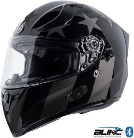 img 4 attached to 🏍️ Enhanced SEO: TORC T15B Graphic Full Face Motorcycle Helmet with Bluetooth Integration