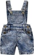 👶 kidscool space baby little girl jean overalls with ripped denim shortall логотип