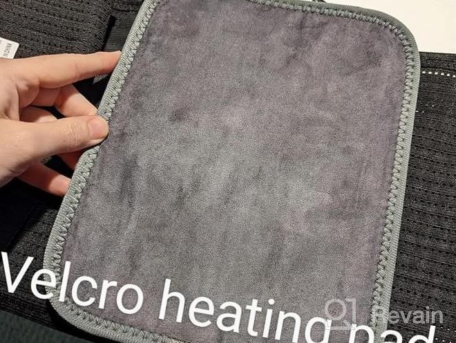 img 1 attached to HONGJING Heating Back Brace For Lower Back Pain Relief, Heated Back Support Belt, Operated By 5000MAh Rechargeable Battery, 3 Heat Levels Adjustable (XL) review by Jessica Hall