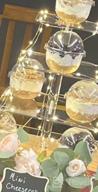 img 1 attached to 🎂 Jusalpha 4 Tier Square Cupcake Stand Serving Tray Acrylic Cupcake Tower - Perfect for Enhancing Weddings and Birthday Parties, Candy Bar Decoration (Warm Power Charge: Battery) review by Brandon Battaglia