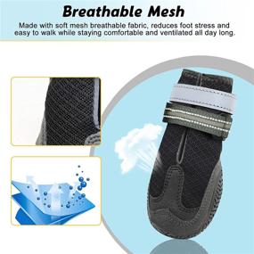 img 2 attached to Protective Dog Shoes for Hot Pavement: Breathable, Anti-Slip Mesh Boots with Adjustable Straps - Summer Footwear for Small, Medium, and Large Dogs (4PCS)