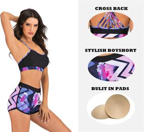 img 3 attached to 👙 Sporty Bikini Racerback Swimwear - Women's Clothing for Swimming & Beachwear