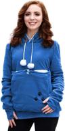 👚 women's hoodies with large pet pouch carriers - fleece sweatshirt with comfy pet holder for cats and dogs logo