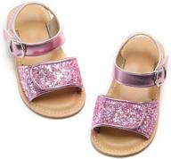 сандалии на плоской подошве с открытым носком и блестками для девочек - perfect summer shoes by flaryzone логотип