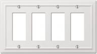 upgrade your decor with amerelle 94r4w continental wallplate - 4 rocker, cast metal, white, 1-pack logo